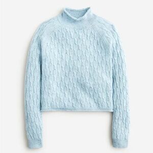 J.Crew Cashmere Shrunken Cable-knit Rollneck Sweater